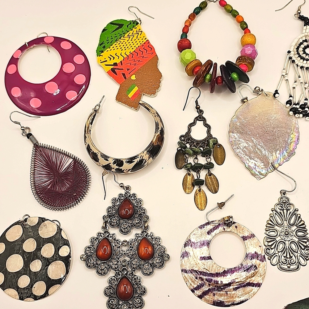 Colorful Assorted Single Earrings Lot - Picture 4 of 4
